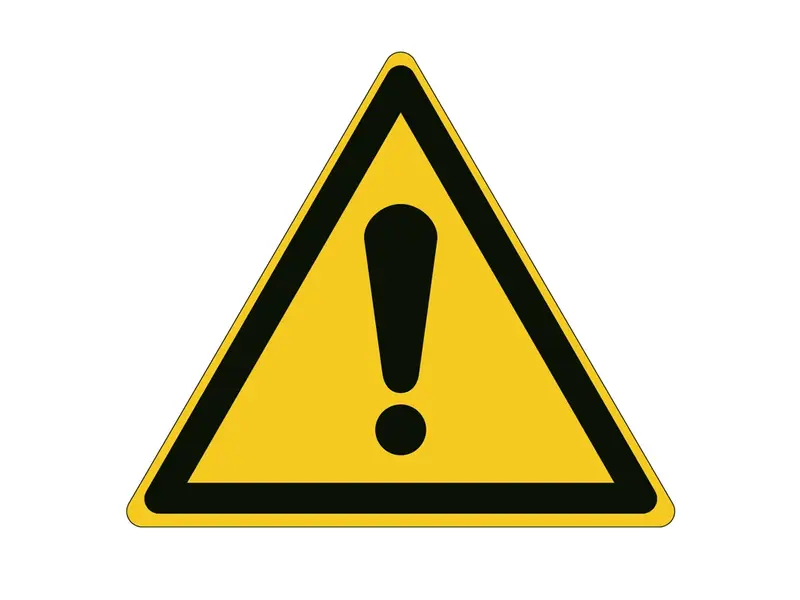Sticker waarschuwing W001 B-862