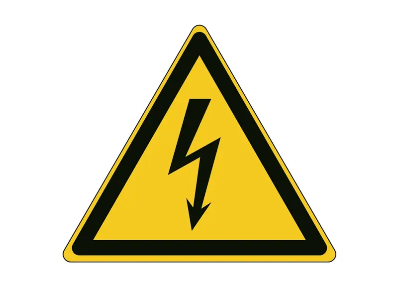 Sticker gevaarlijke elektrische spanning W012 B-862