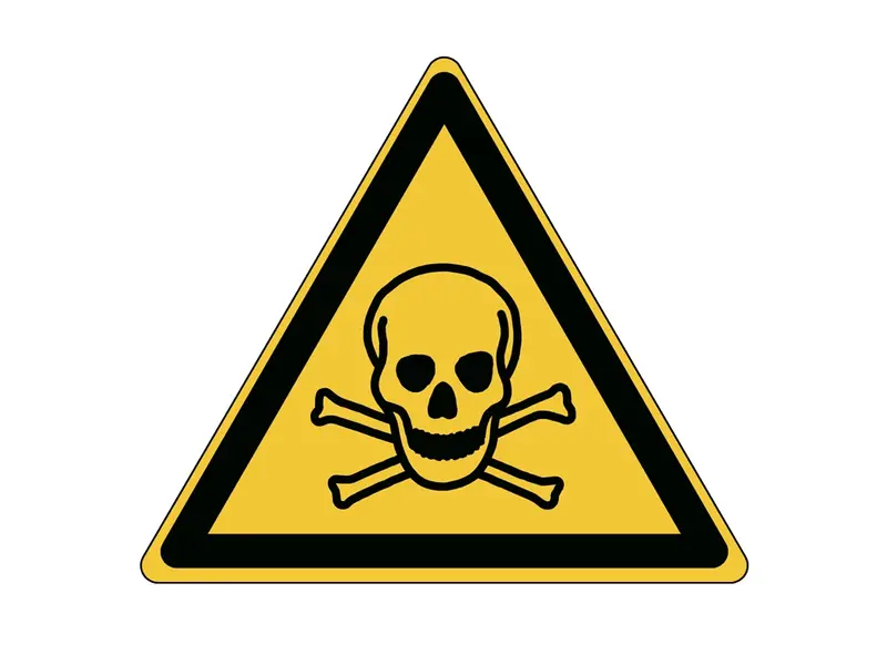 Sticker waarschuwing giftige stoffen W016 B-863