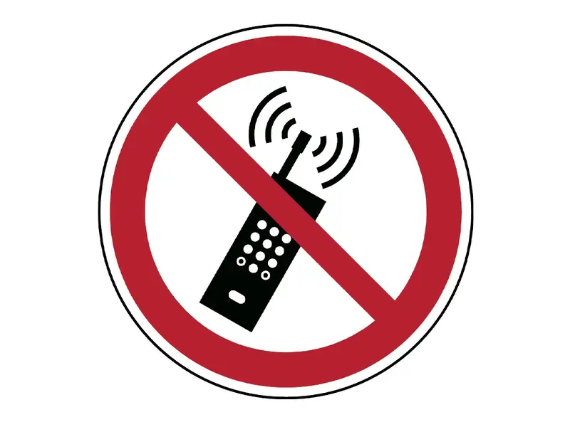 Brady ToughWash sticker PIC 013 draagbare telefoon verboden 100 mm