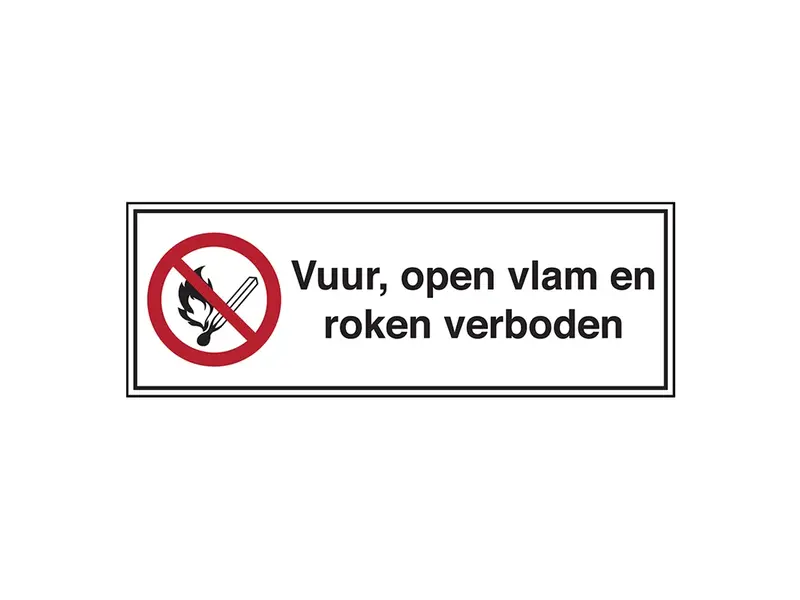 Bord vuur open vlam en roken verboden PP STN 131