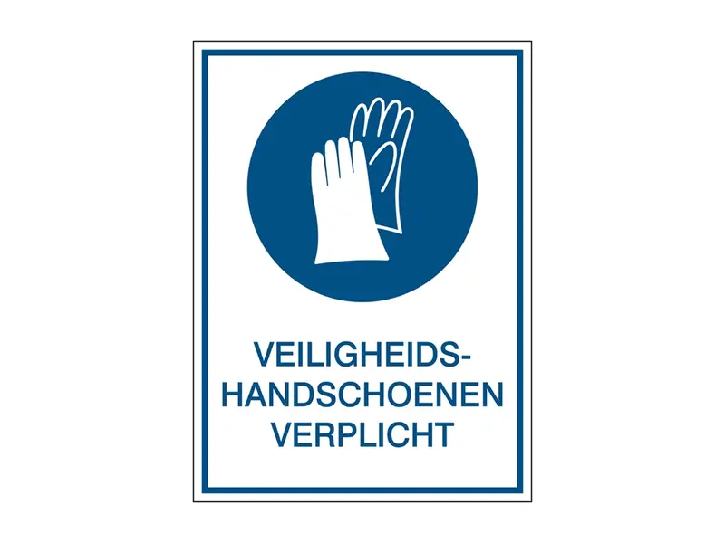 Bord veiligheidshandschoenen verplicht PIC255N PP 210x297 mm