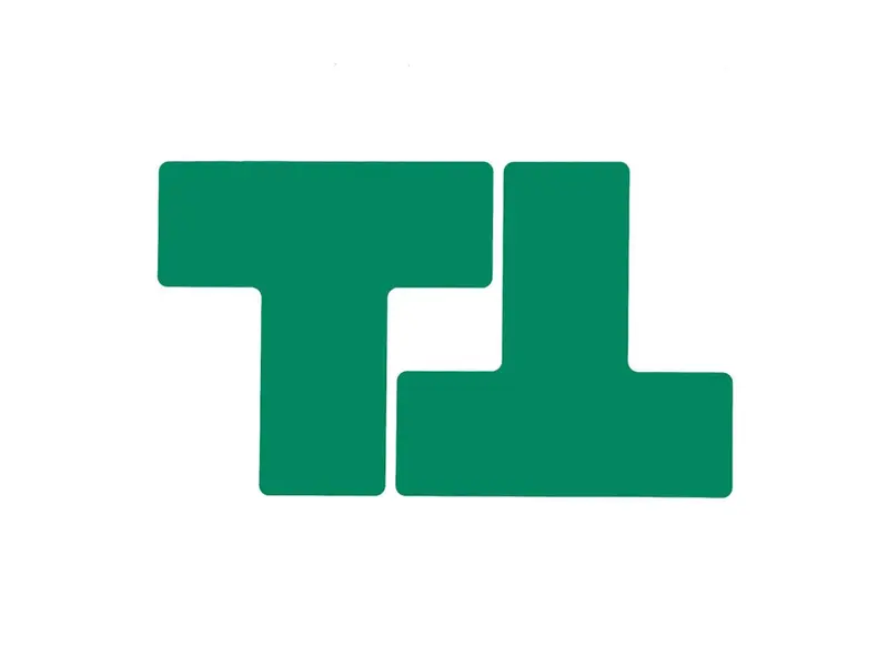 Vloermarkering splitsingteken T Brady ToughStripe groen