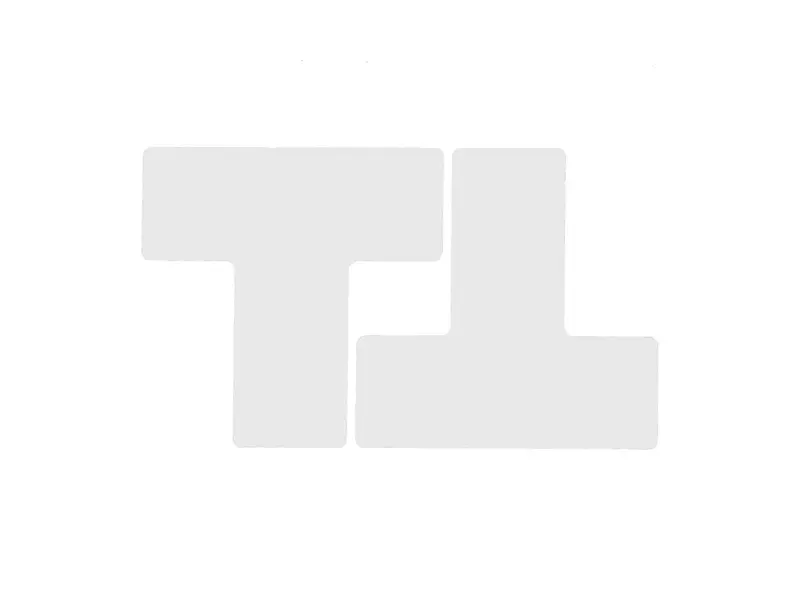 Vloermarkering splitsingteken T Brady ToughStripe wit
