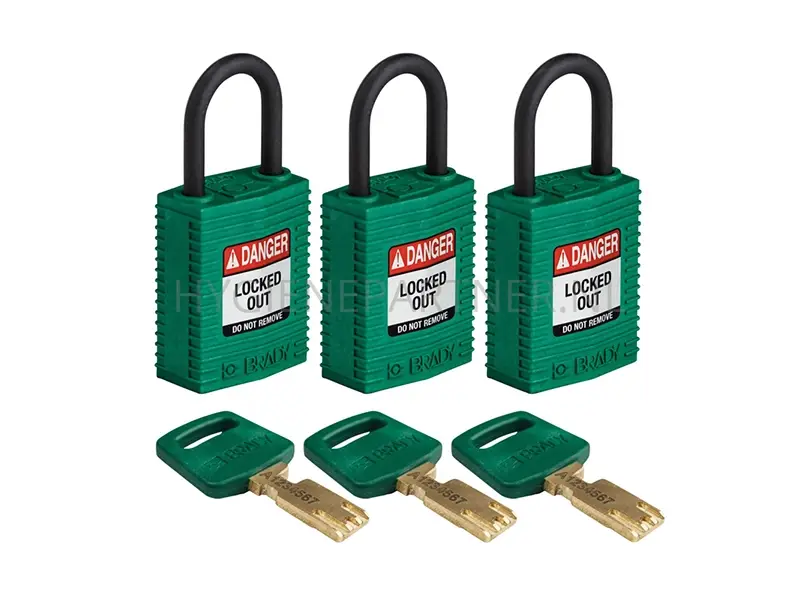 Brady 150191 SafeKey Compact Nylon veiligheidssloten Danger Locked Out groen