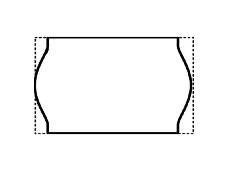 Prijsetiket permanent 26x16 mm wit