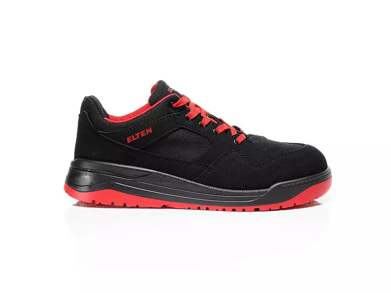 Elten Maverick Black-Red Low veiligheidsschoen S3 SRC ESD