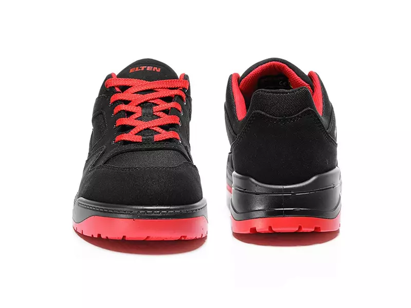 Elten Maverick Black-Red Low veiligheidsschoen S3 SRC ESD