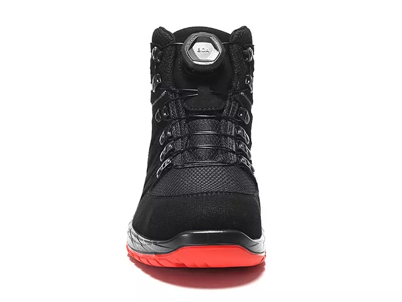 Elten Maddox Black-Red Mid veiligheidsschoen BOA-sluiting S3 SRC ESD
