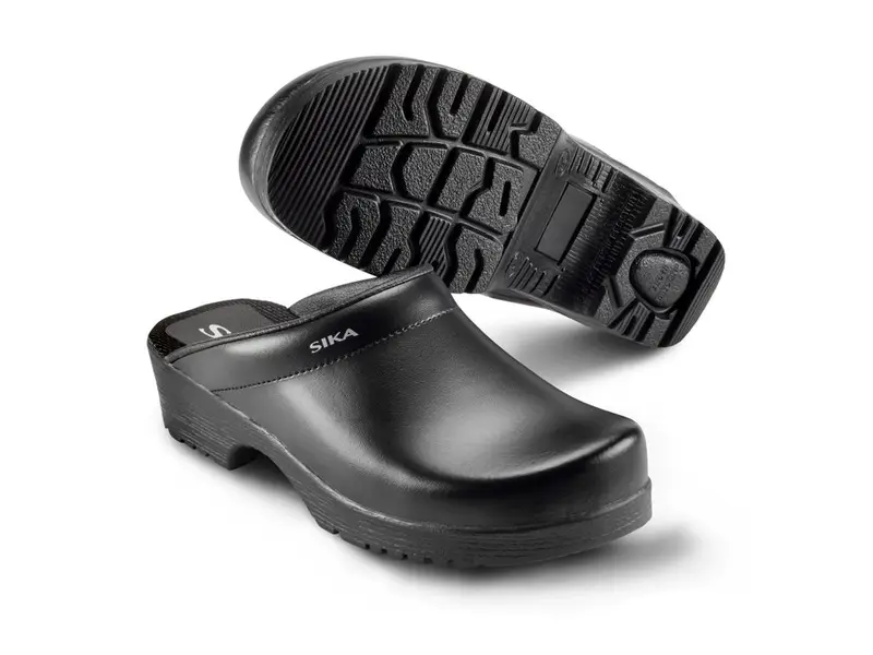 Sika 1186 Flexika klomp open hiel PU zool zwart