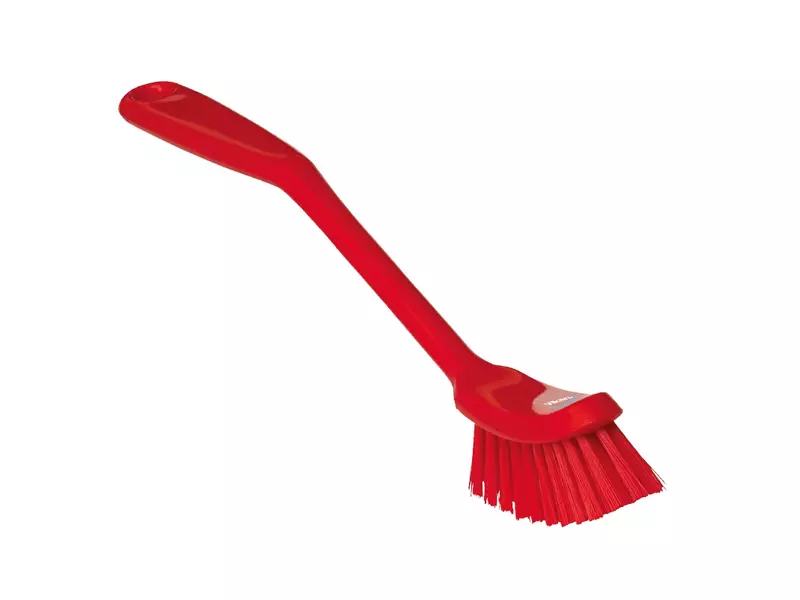 Vikan 42874 afwasborstel medium 290 mm rood