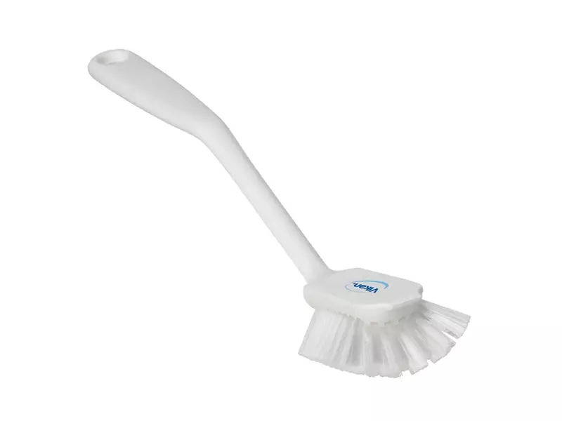 Vikan 42375 afwasborstel medium met schraaprand 280 mm wit