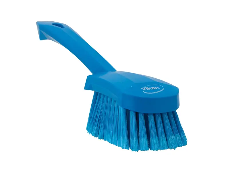 Vikan 41943 afwasborstel zachte splitvezels korte steel 270 mm blauw