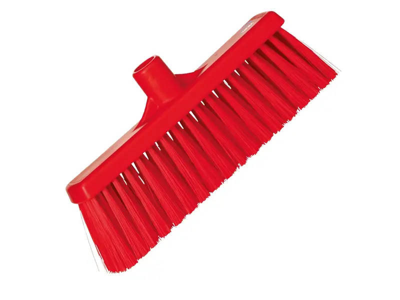 Vikan 31664 bezem medium recht 310 mm rood