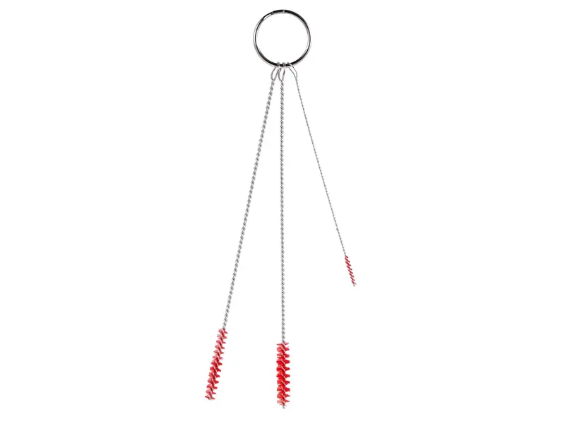 Vikan 53624 reinigingsset met 3 pijpborstels - 2 mm - 5 mm - 6 mm rood