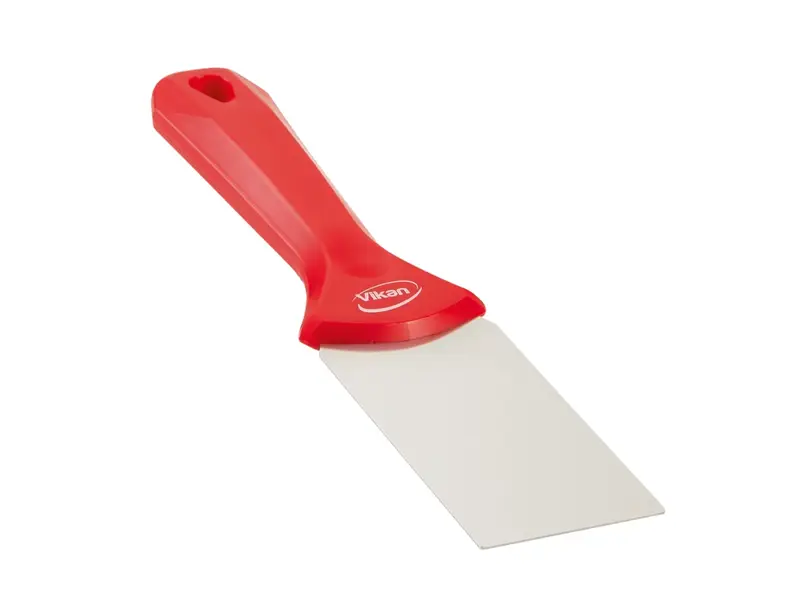 Vikan 40084 handschraper polypropyleen met RVS blad 50 mm rood