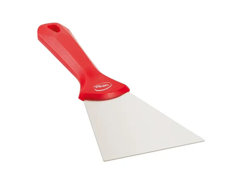 Vikan 40094 handschraper polypropyleen met RVS blad 100 mm rood