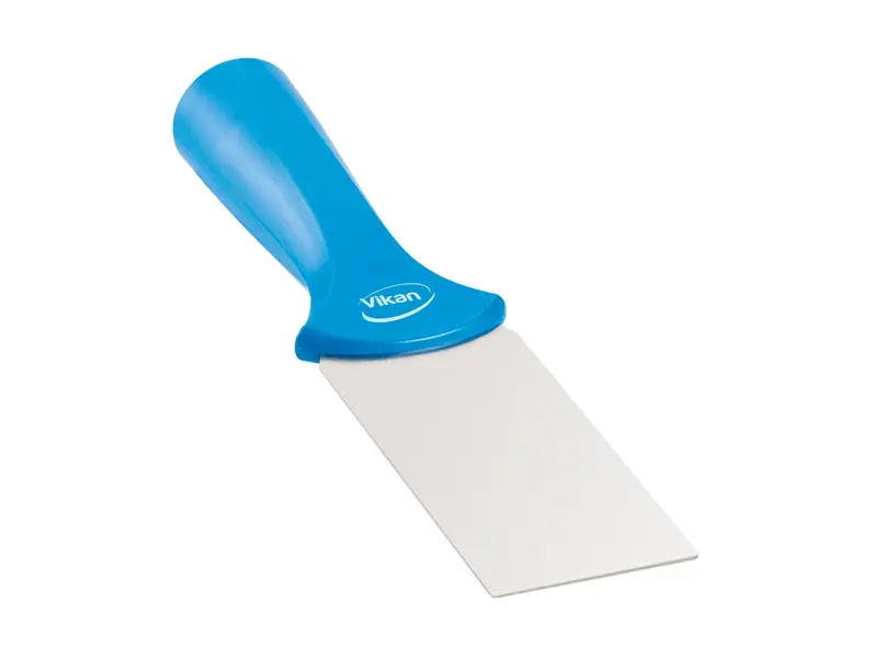 Vikan 40103 schraper voor steel montage RVS blad 50 mm blauw