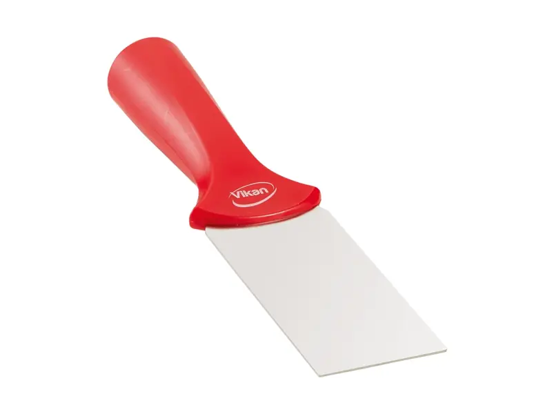 Vikan 40104 schraper voor steel montage RVS blad 50 mm rood