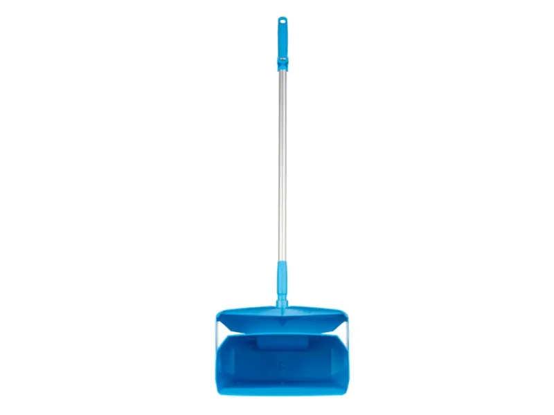 Vikan 56653 hygiënisch hotelstofblik met veger afsluitbaar 350 mm blauw