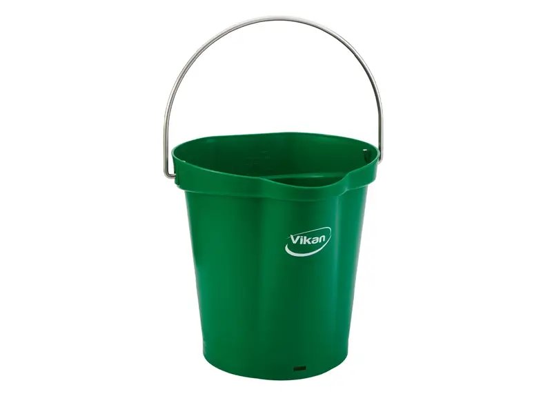 Vikan 56862 emmer met RVS hengsel 12 liter groen