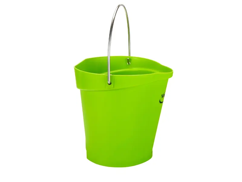 Vikan 56862 emmer met RVS hengsel 12 liter groen