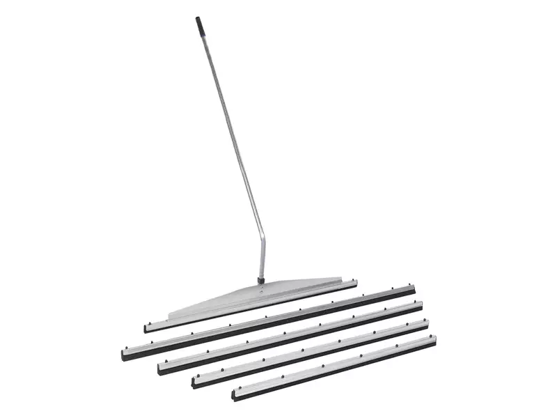 Vloertrekker Jumbo RVS met gebogen steel