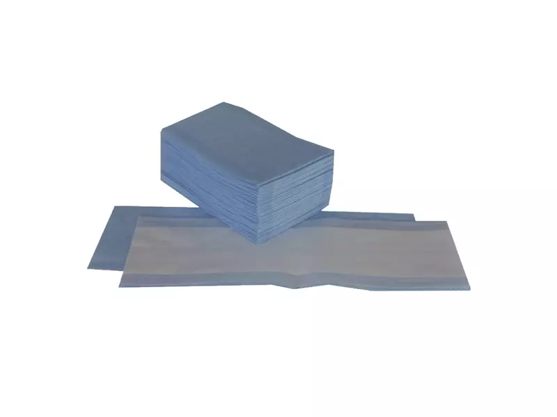 Vlakmop disposable viscose-polyester 42x13 cm blauw