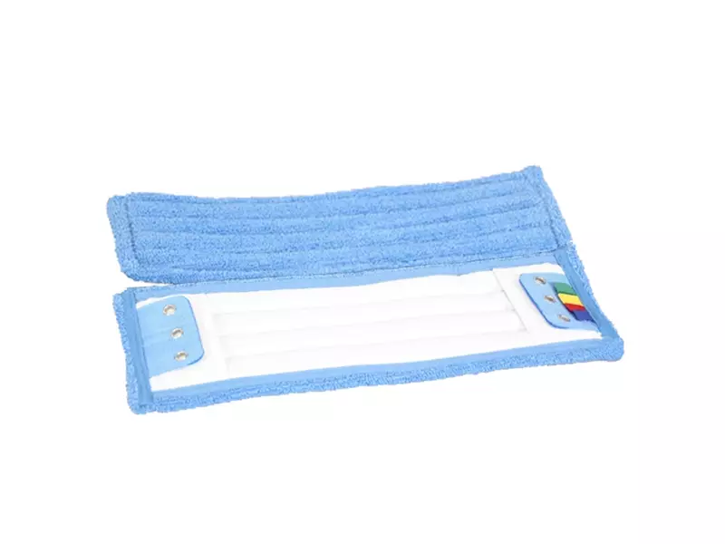 Vlakmop microvezel met flap 3 ringen en insteekhoezen 46x16 cm