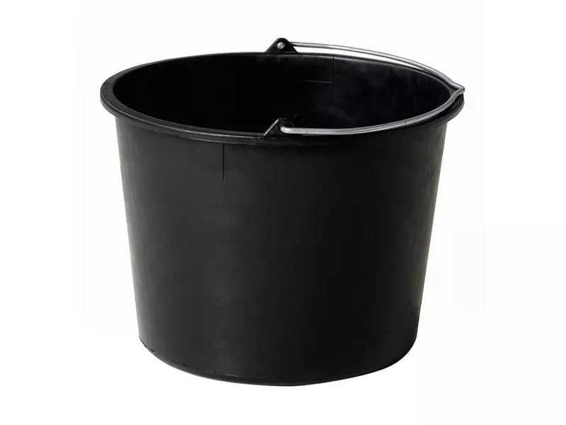 Emmer kunststof 12 liter zwart