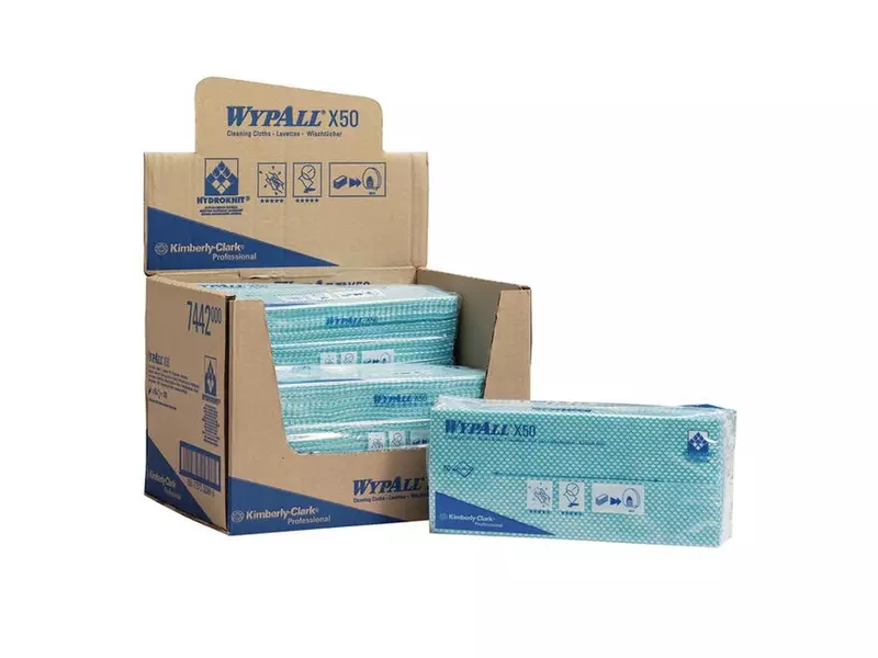 Kimberly-Clark WypAll X50 poetsdoeken 416x245 mm groen