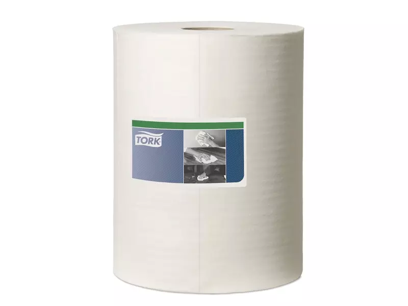 Tork poetsdoekrol Cleaning Combi rol 1-laags wit<linebreak>