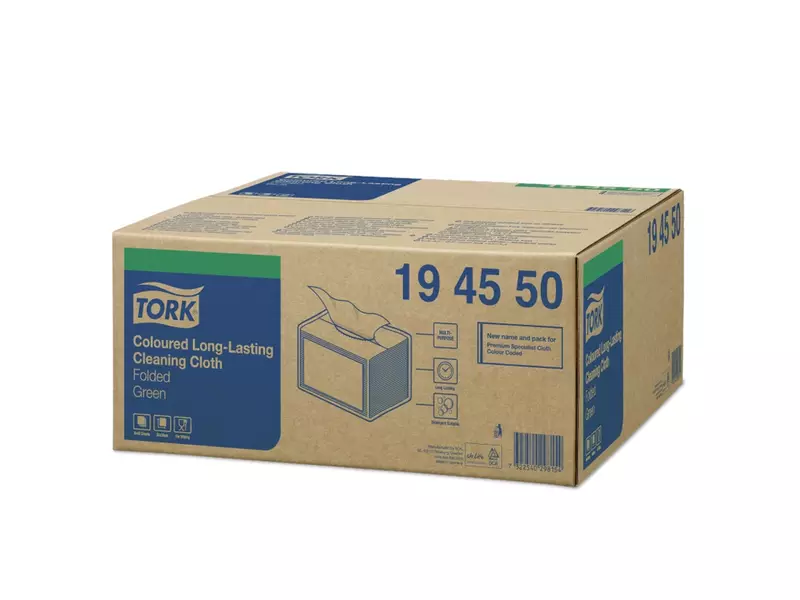 Tork reinigingsdoeken Coloured Long Lasting gevouwen W8 blauw