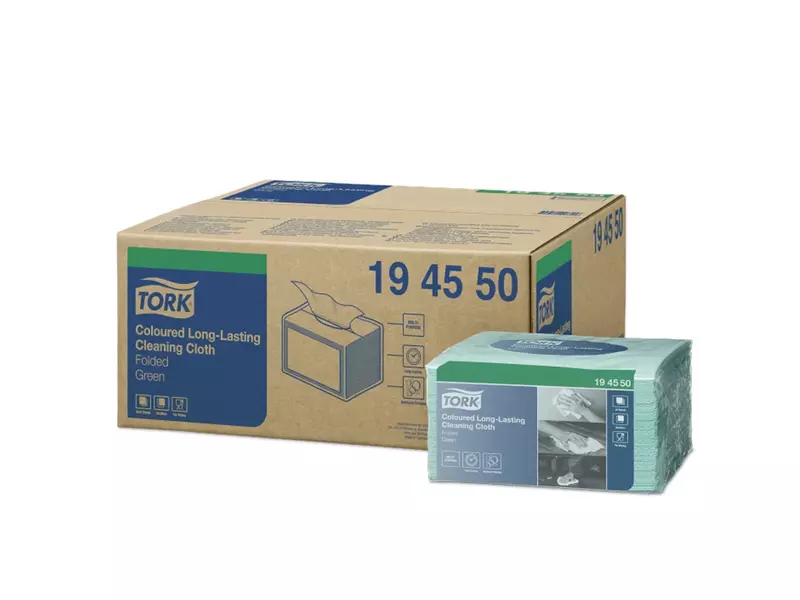 Tork reinigingsdoeken Coloured Long Lasting gevouwen W8 groen