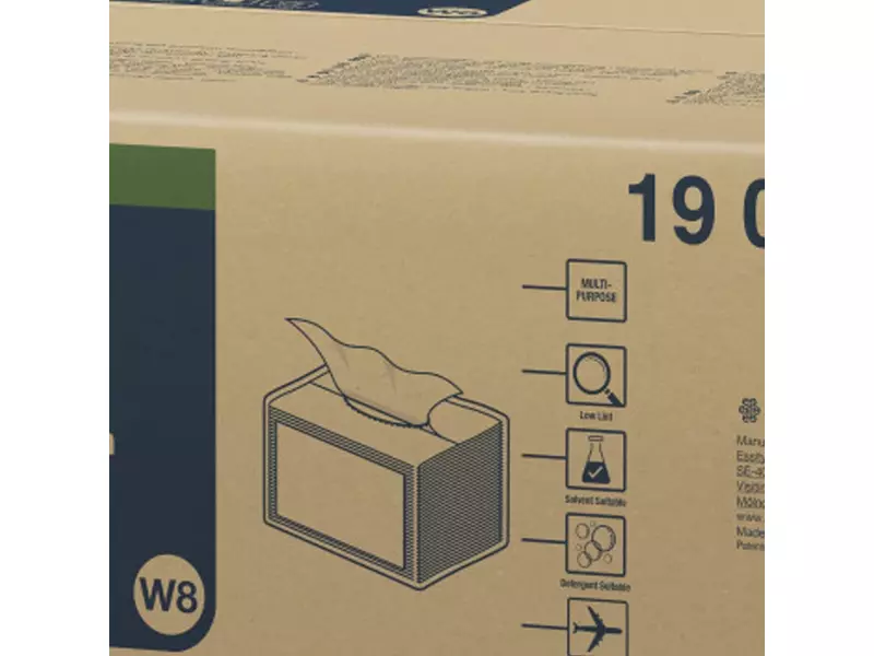 Tork reinigingsdoeken Low-Lint gevouwen 1-laags W8 blauw