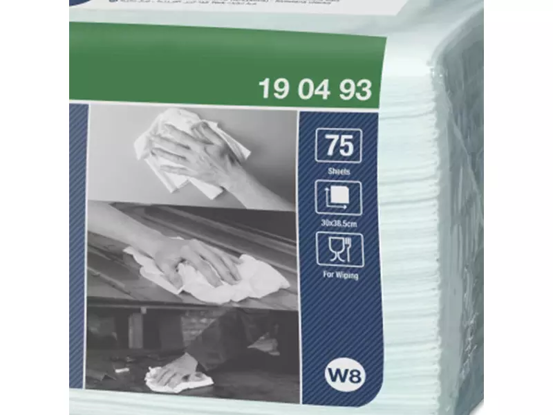 Tork reinigingsdoeken Low-Lint gevouwen 1-laags W8 blauw