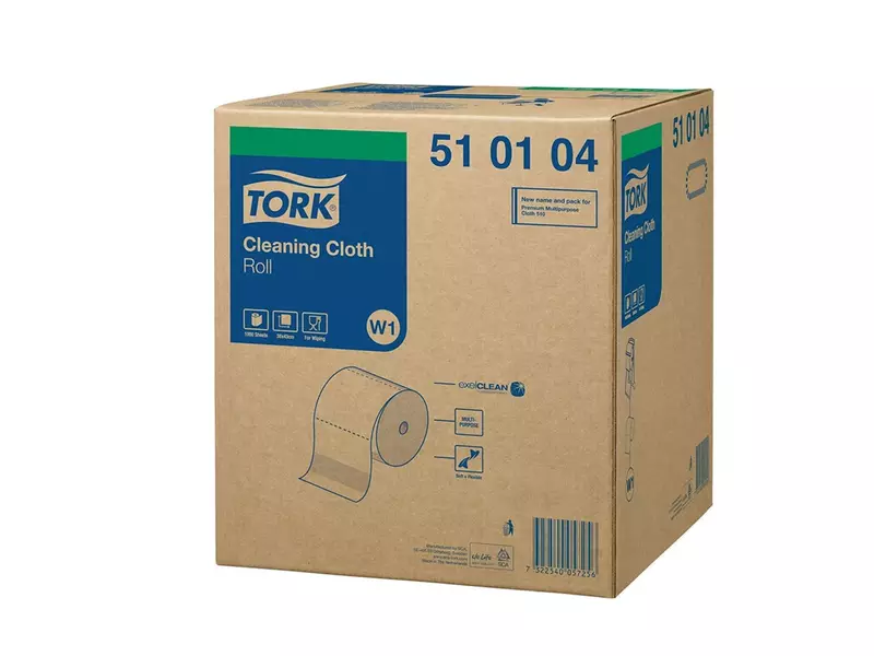Tork poetsdoekrol Cleaning Rol W1 wit
