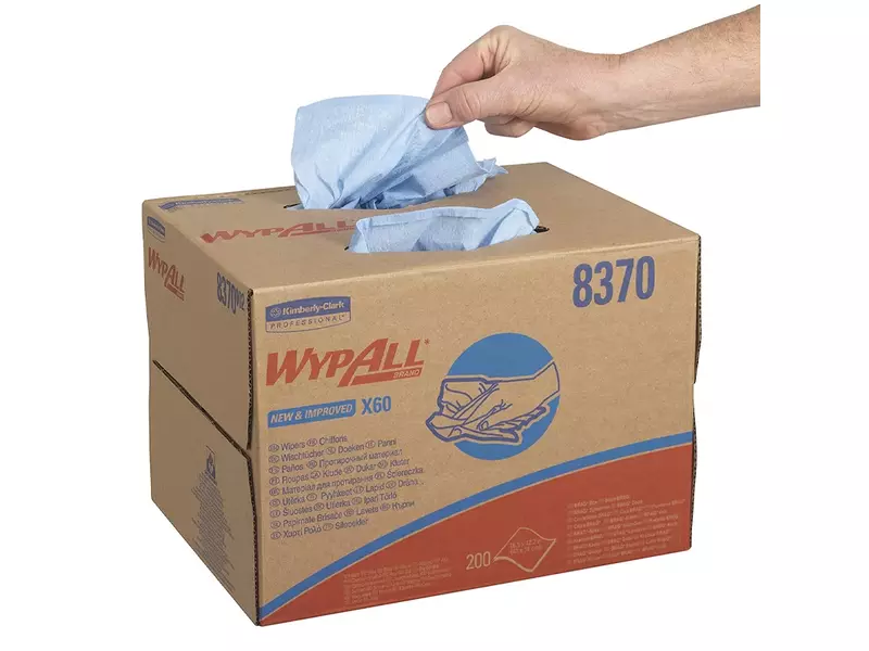 Kimberly-Clark WypAll X60 8370 poetsdoeken Brag Box 426x317 mm blauw