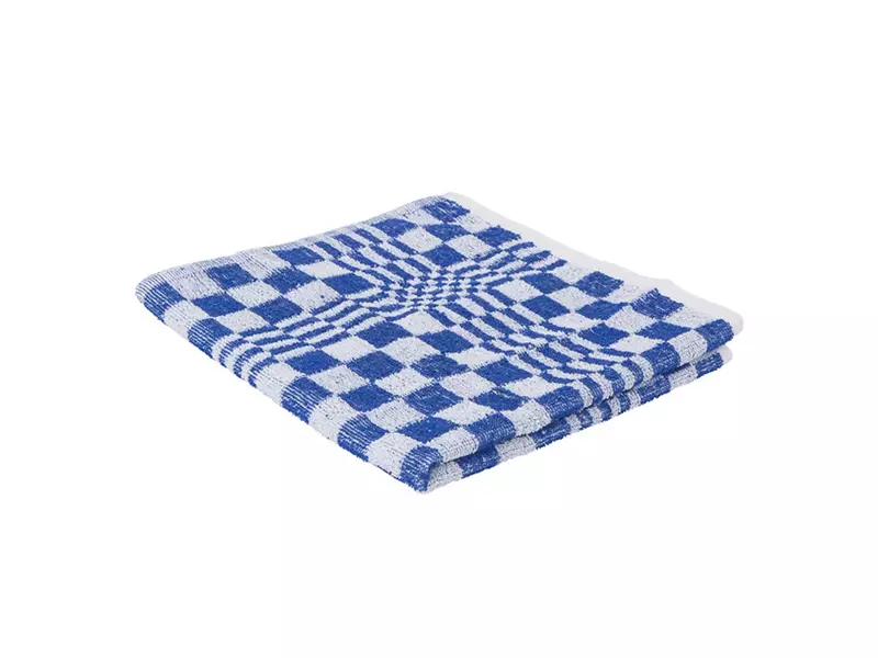 Keukendoek geblokt 50x50 cm blauw