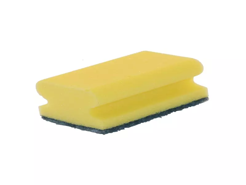 Schuurspons met handgreep 140x70x42 mm geel-groen
