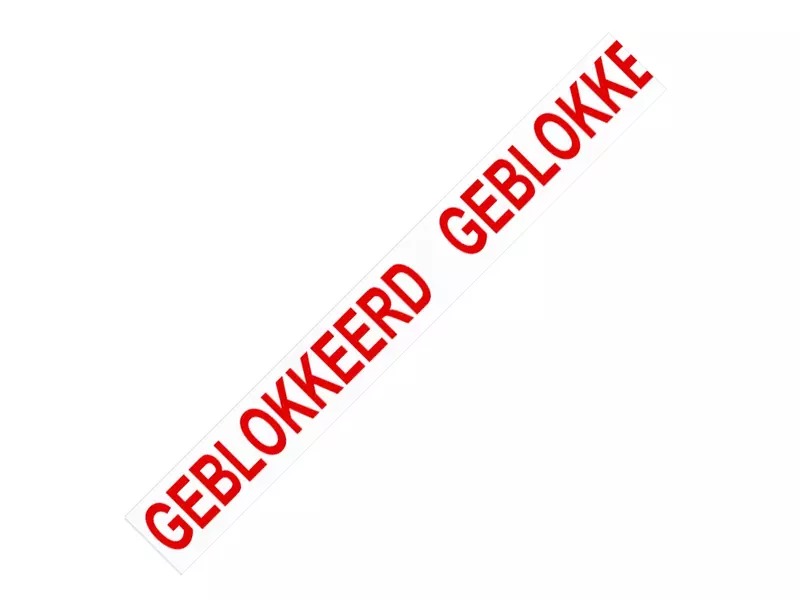 Tape PVC 50 mm x 66 meter GEBLOKKEERD zwart op oranje