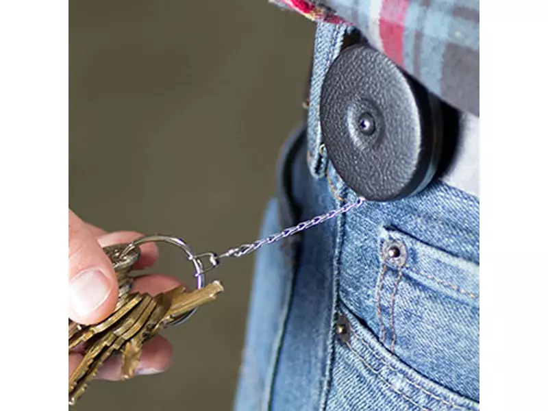 Uittrekbare sleutelhanger Key-Bak Original RVS 60 cm