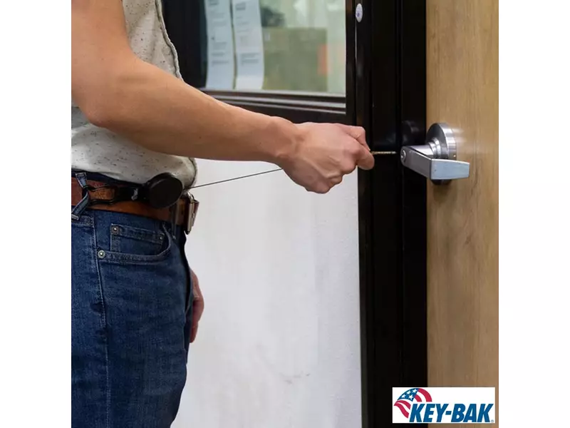 Key-Bak Securit uittrekbare sleutelhanger kevlar koord 120 cm