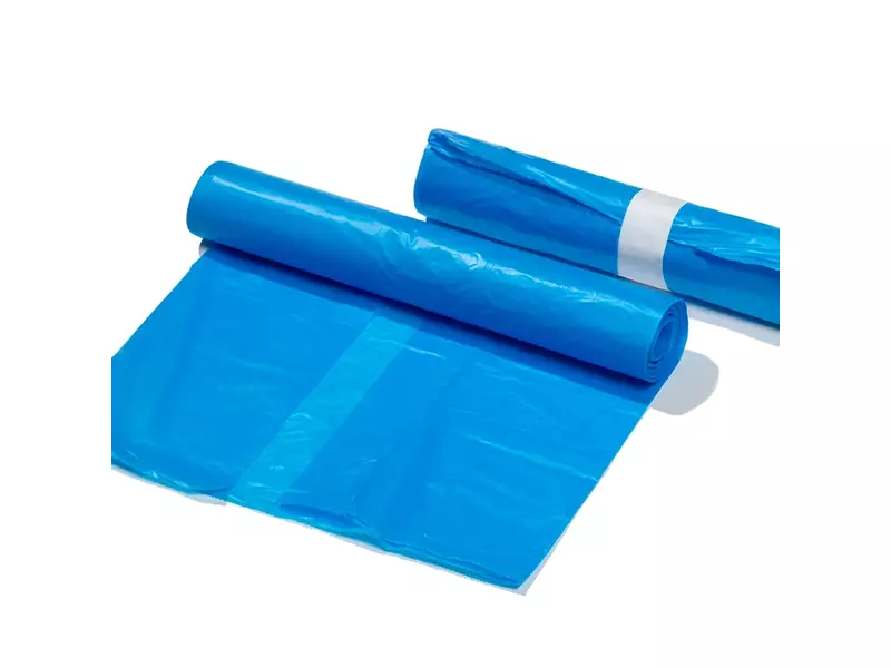 Afvalzak HDPE 65/28x140 cm T30 blauw