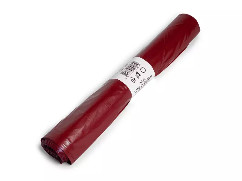 Afvalzakken rood LDPE T70 90x110 cm