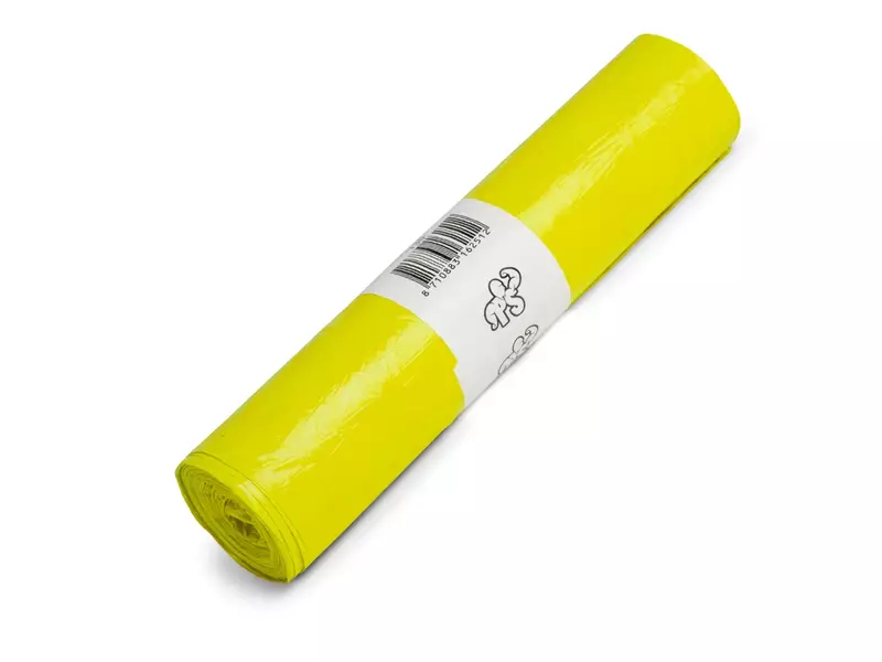 Afvalzakken geel HDPE T30 70x110 cm