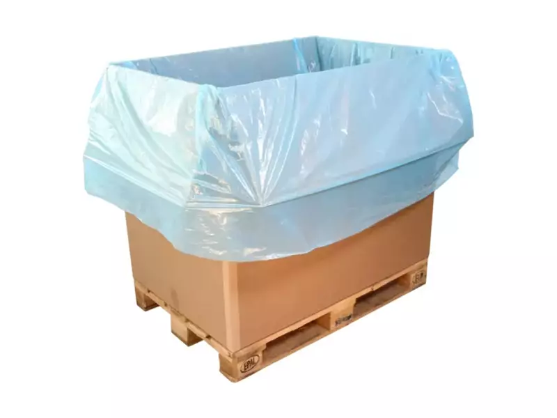 Palletbox zak MDPE 130/2x50x209 cm 18 mu blauw