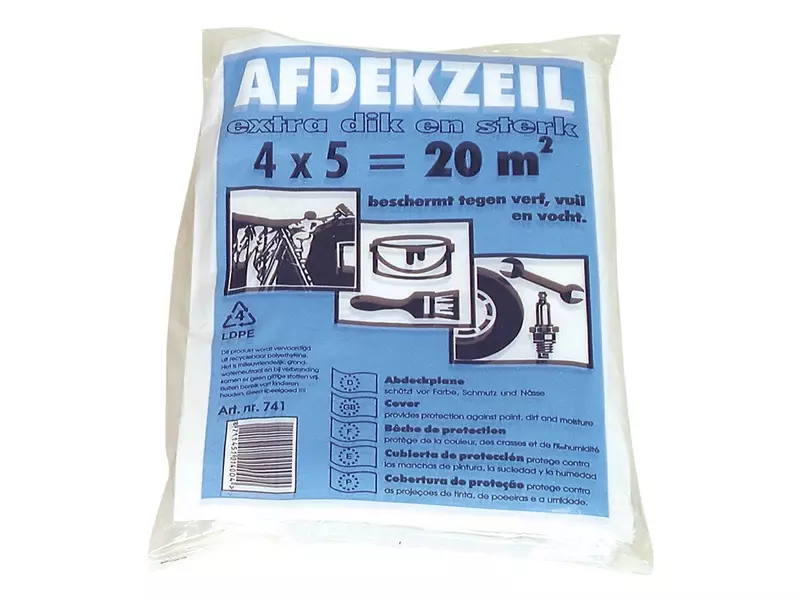 Afdekfolie LDPE 4x5 meter 40 mu transparant