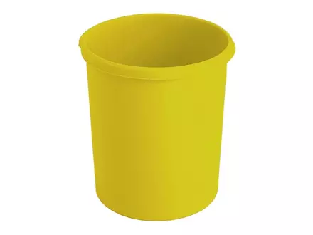 Kunststof ronde papierbak Ø375x410 mm 30 liter geel