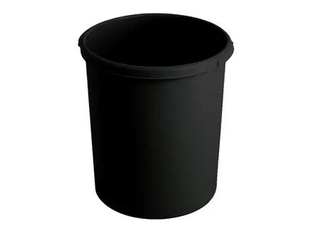 Kunststof ronde papierbak Ø375x410 mm 30 liter zwart